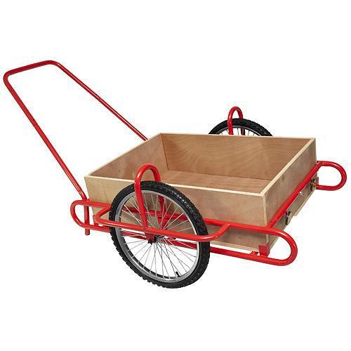 Dvoukolák s dřevěnou korbou a nafukovacími koly