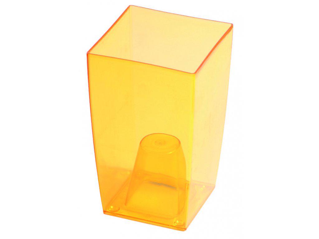 Obal na květináč hranatý DUW120P, žlutý