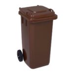 Popelnice 120l hnědá plastová