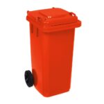 Popelnice 240l červená plastová