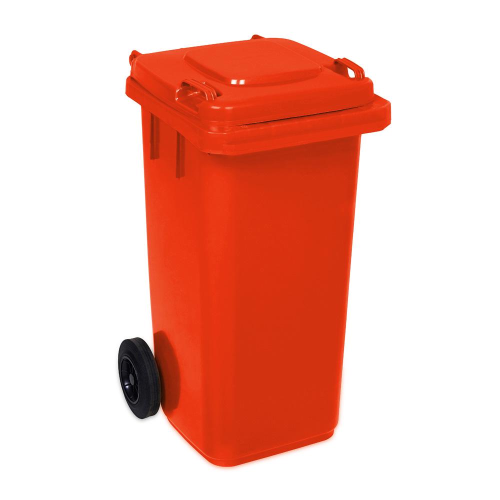 Popelnice 240l červená plastová