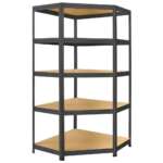 Regál policový rohový SOLID 750x450x1800mm