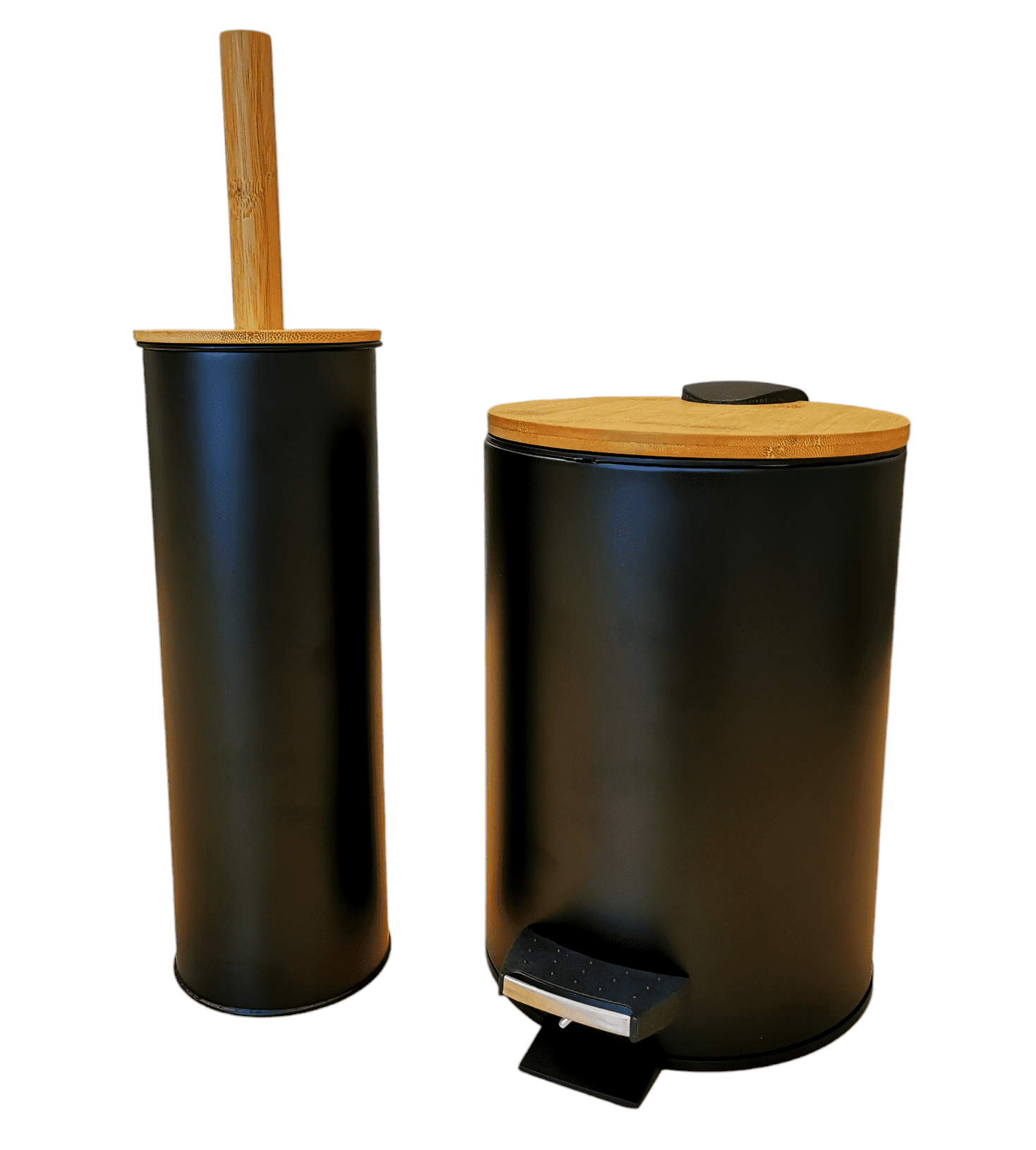 Koš odpadkový BAMBOO 3l černý+kartáč (SOFT CLOSE) - Obrázek 2
