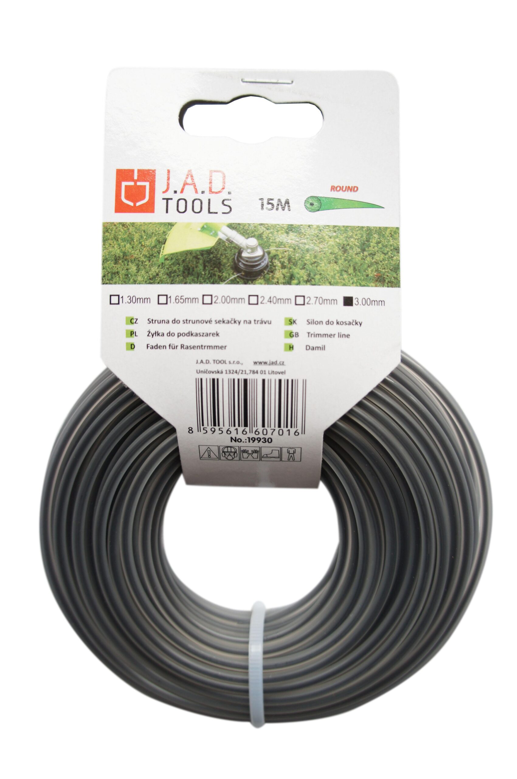Struna dual kulatá 3,0mm 15m papír. závěs