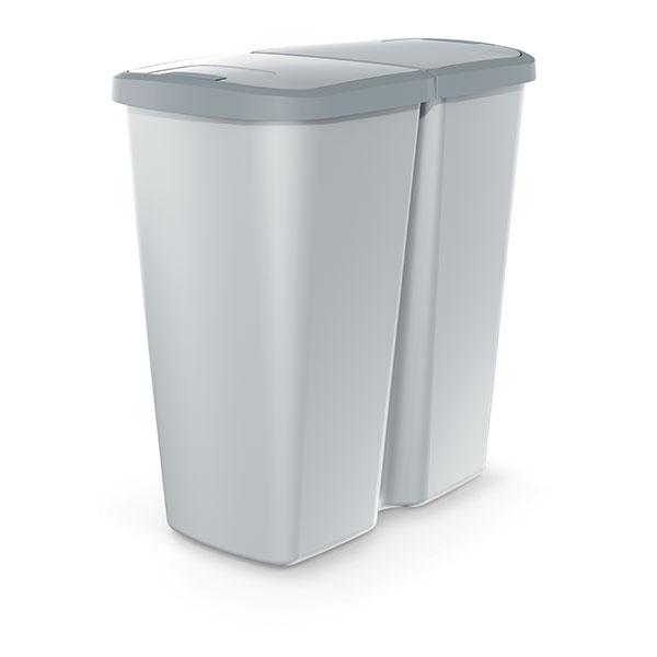 Odpadkové koše COMPACTA Q DUO NDAB45 popelavý