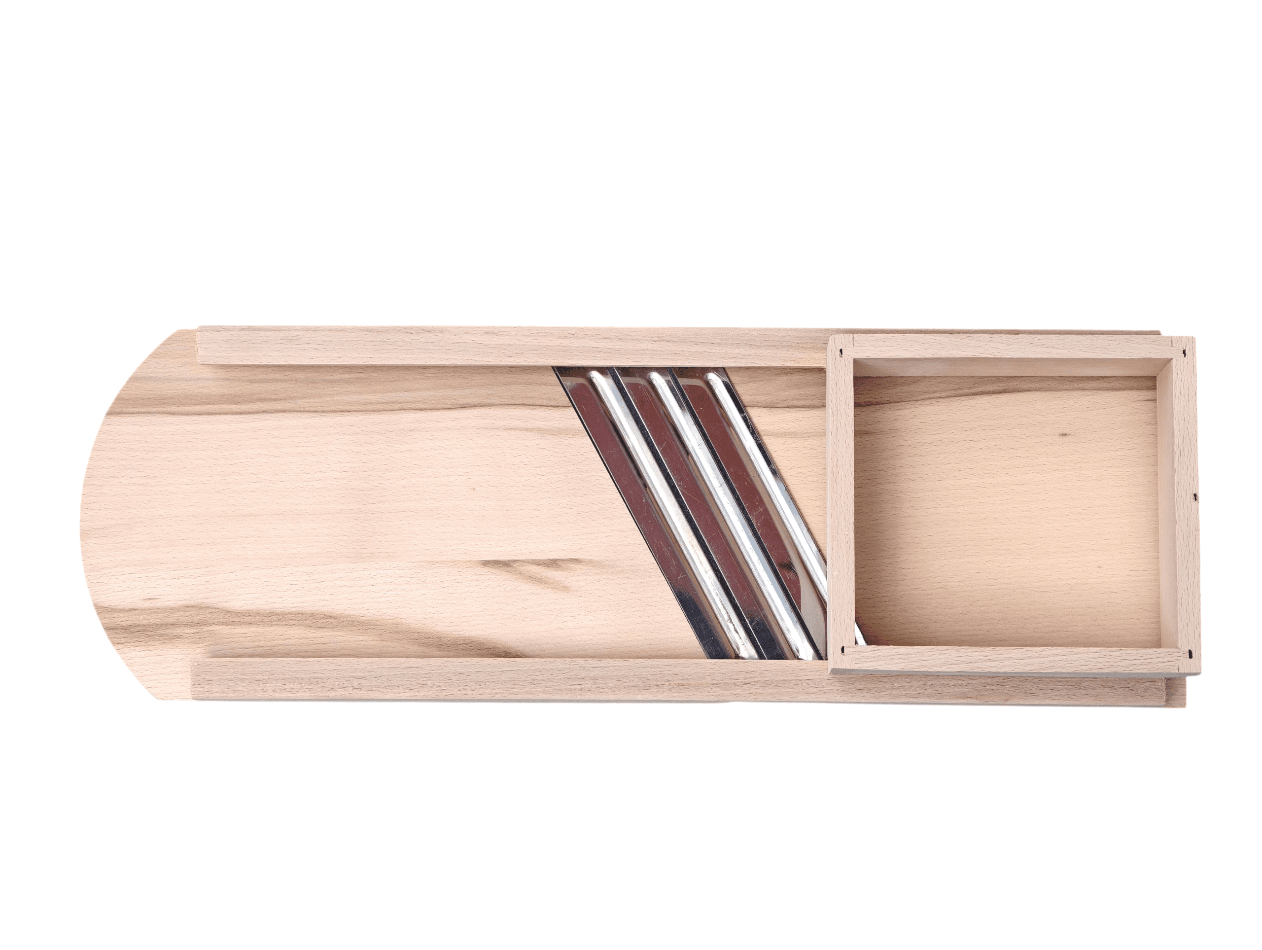 Struhadlo na zelí 56x19cm, 3 nože, se šuplíkem - Obrázek 2