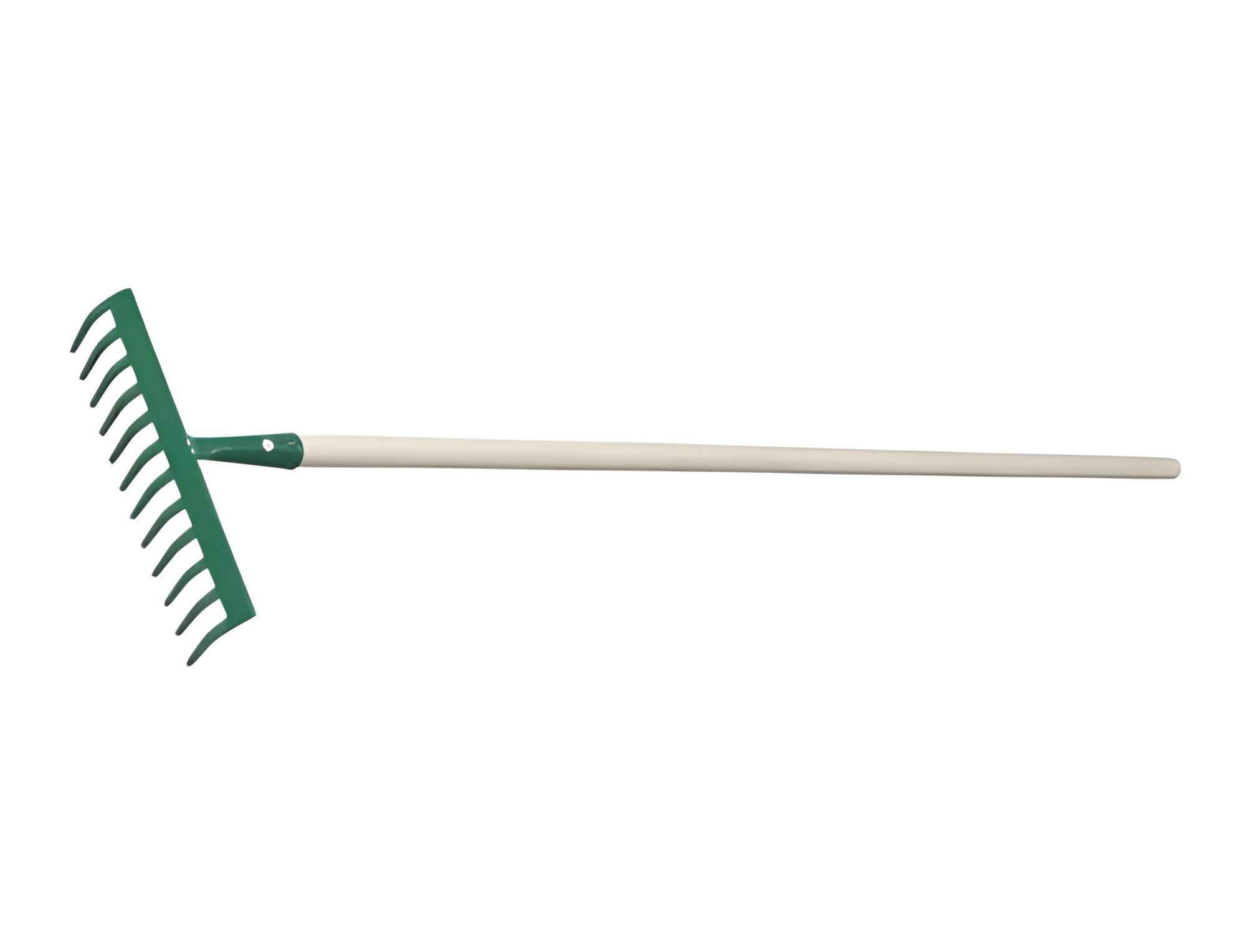 Hrábě železné 12 zubů s násadou 150 cm