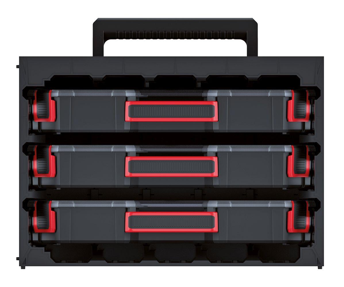 Skříňka s 3 organizéry TAGER CASE 415x290x290 mm